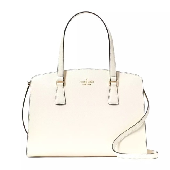 New Kate Spade Perry Medium Satchel Saffiano Leather Meringue - Picture 1 of 5